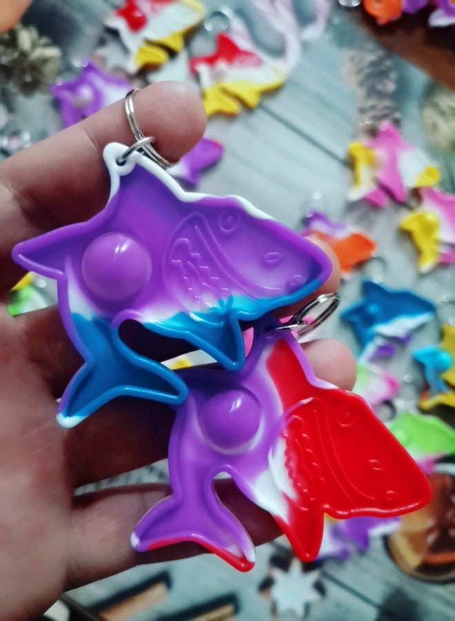 PSDFH 24 Packs Sharks Funny Summer Present Unique Mini Item Assorted fidgets Toys for Kids Children Classroom Students Gifts from Teacher,Birthday Party Bubble Favors - Image 3
